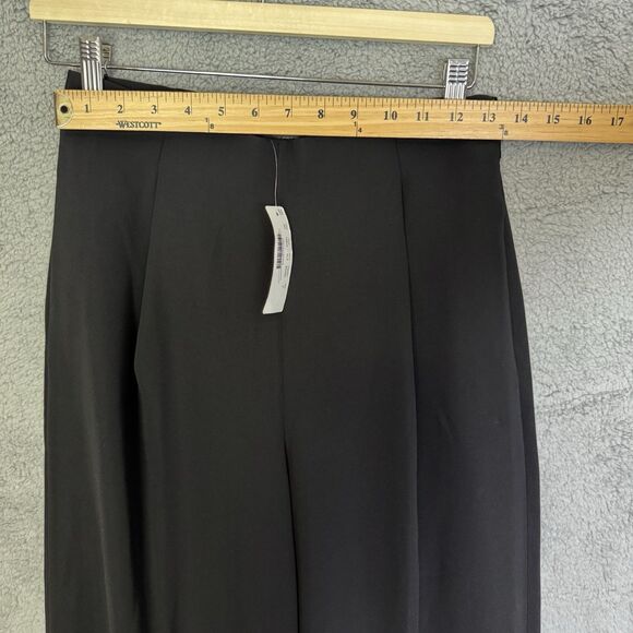 J.CREW Pants Womens 2 Black Wide Leg Pleated In Matte Casual NWT - Picture 5 of 12